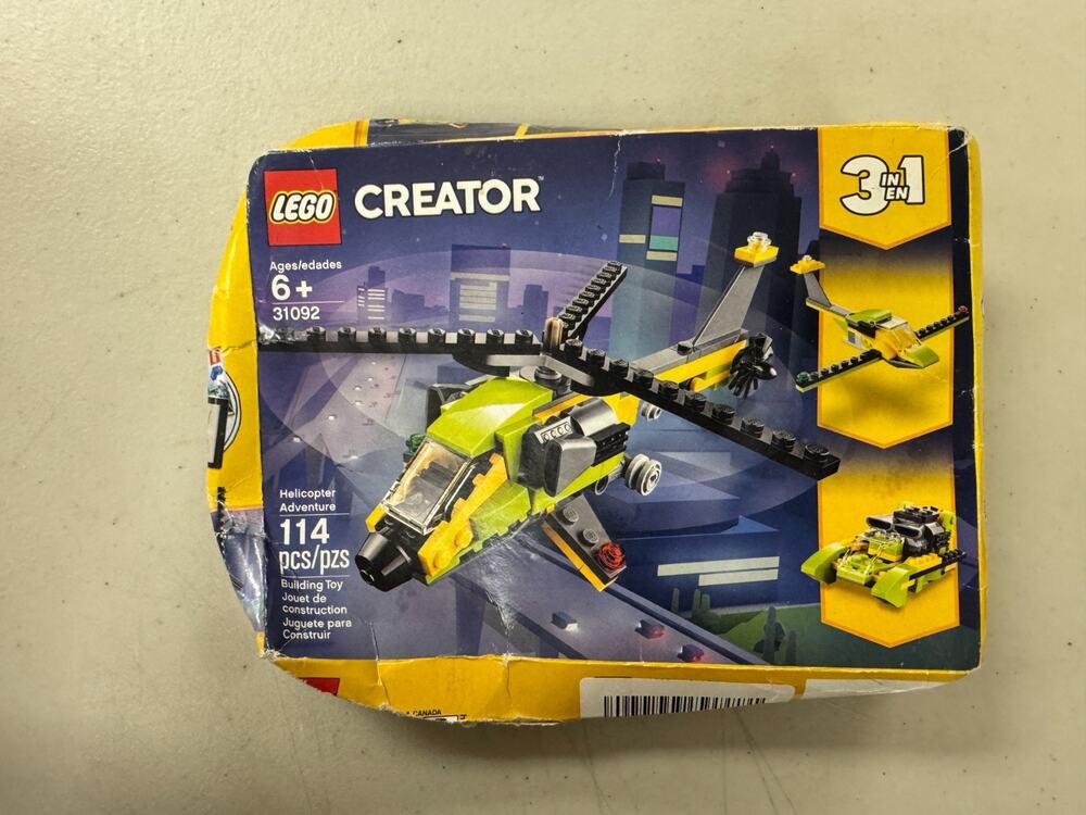 LEGO CREATOR: Helicopter Adventure (31092) 114 Pcs New Sealed Damaged Box
